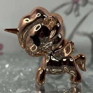 tokidoki unicorno chrome Rose Gold Metallic Unicorn figurine mini